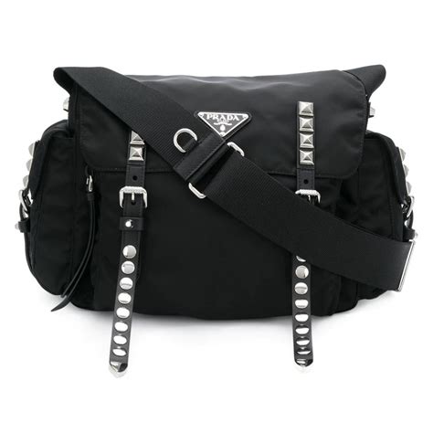 prada pebbled leather purse|prada nylon shoulder bag black.